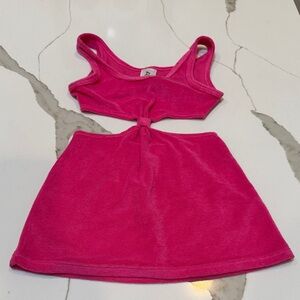 Art Class Vibrant Pink Girls Swimsuit Coverup Small 6/7